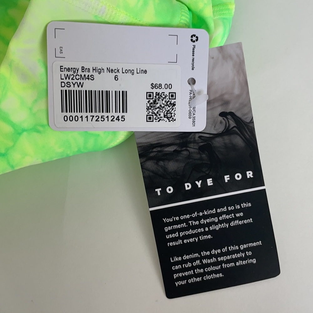 NWT Lululemon Energy Bra High Neck Long Line Sz 6 - Picture 8 of 12